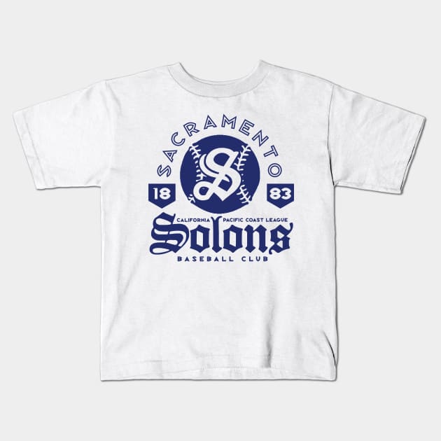 Sacramento Solons Kids T-Shirt by MindsparkCreative